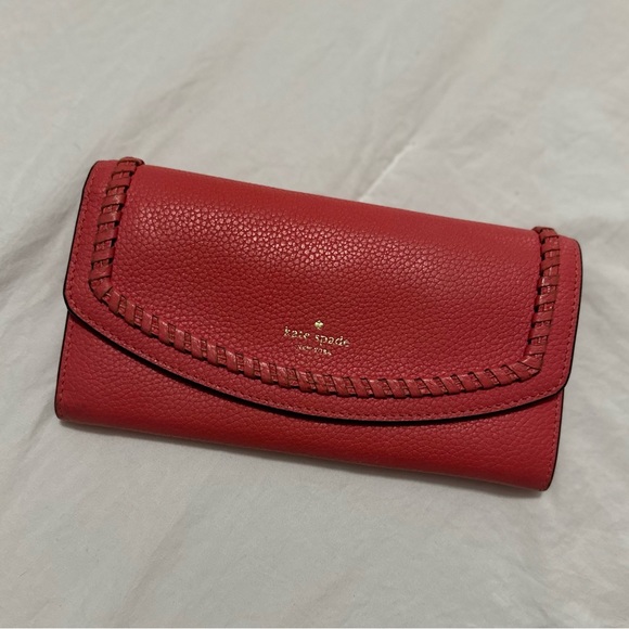 kate spade Handbags - Coral Kate Spade pebble leather wallet